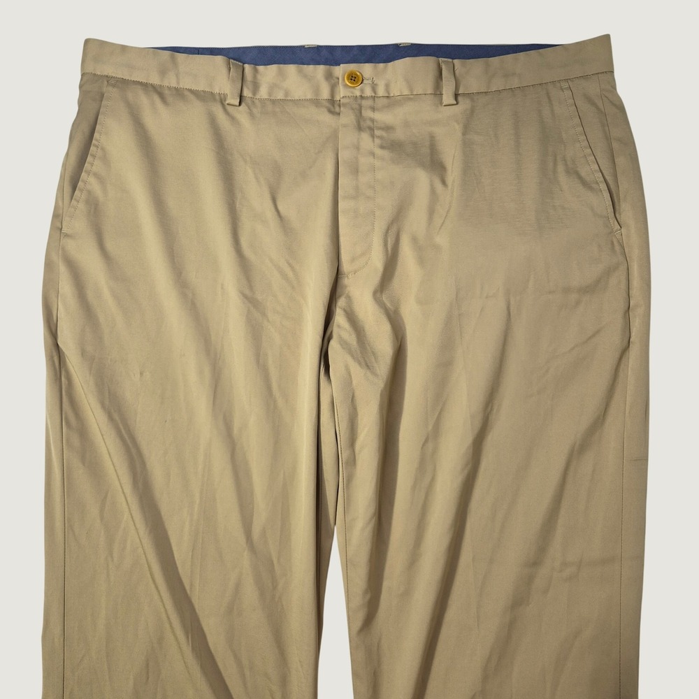 Brooks Brothers Chino Pants Mens 42x32 Tan Khaki Minimalist Performance Stretch